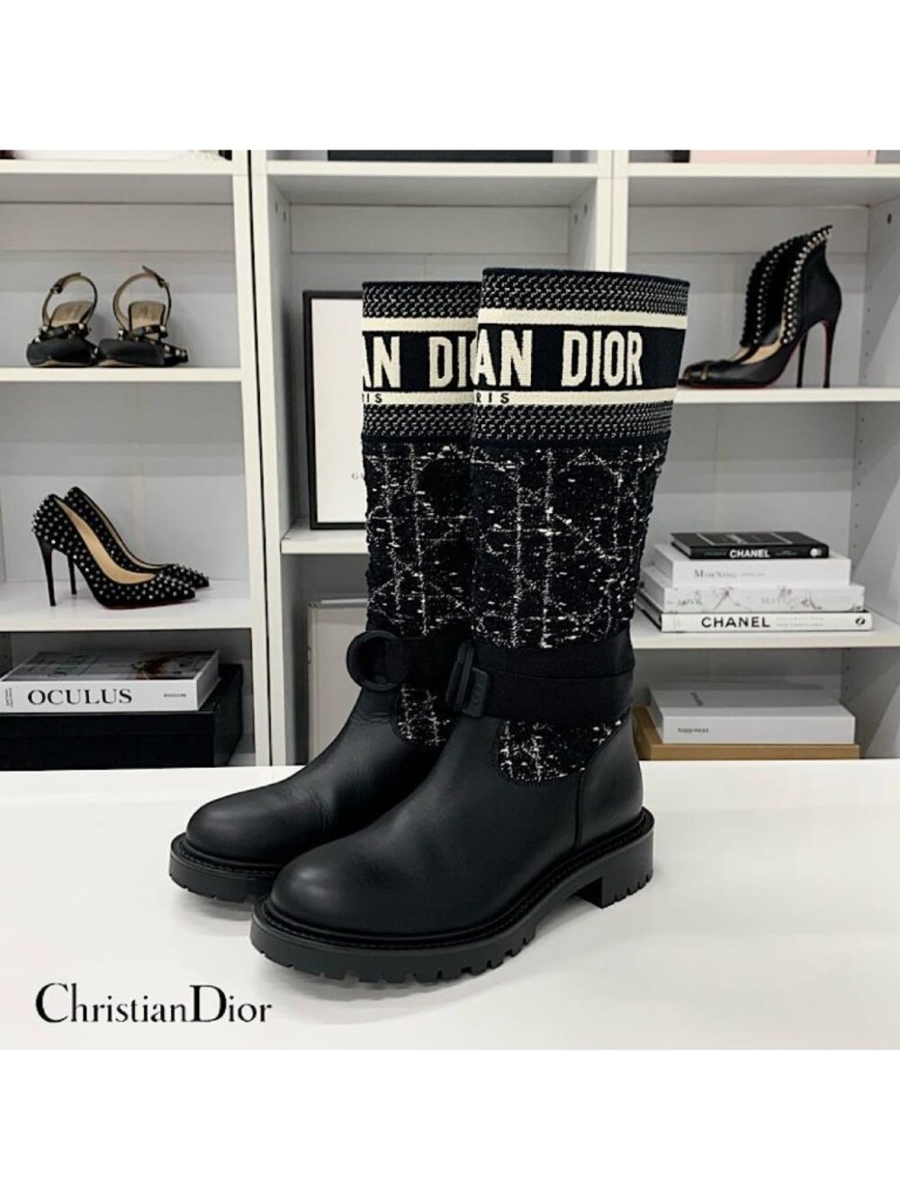 Dior D-major Cannage Ankle Boots